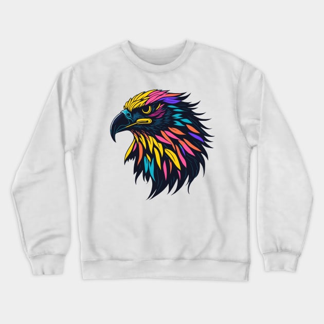 Colorful Eagle Crewneck Sweatshirt by DesignVerseAlchemy